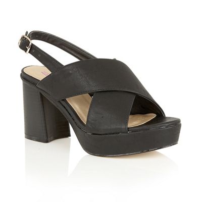 Dolcis Black 'Vivian' block heel sandals